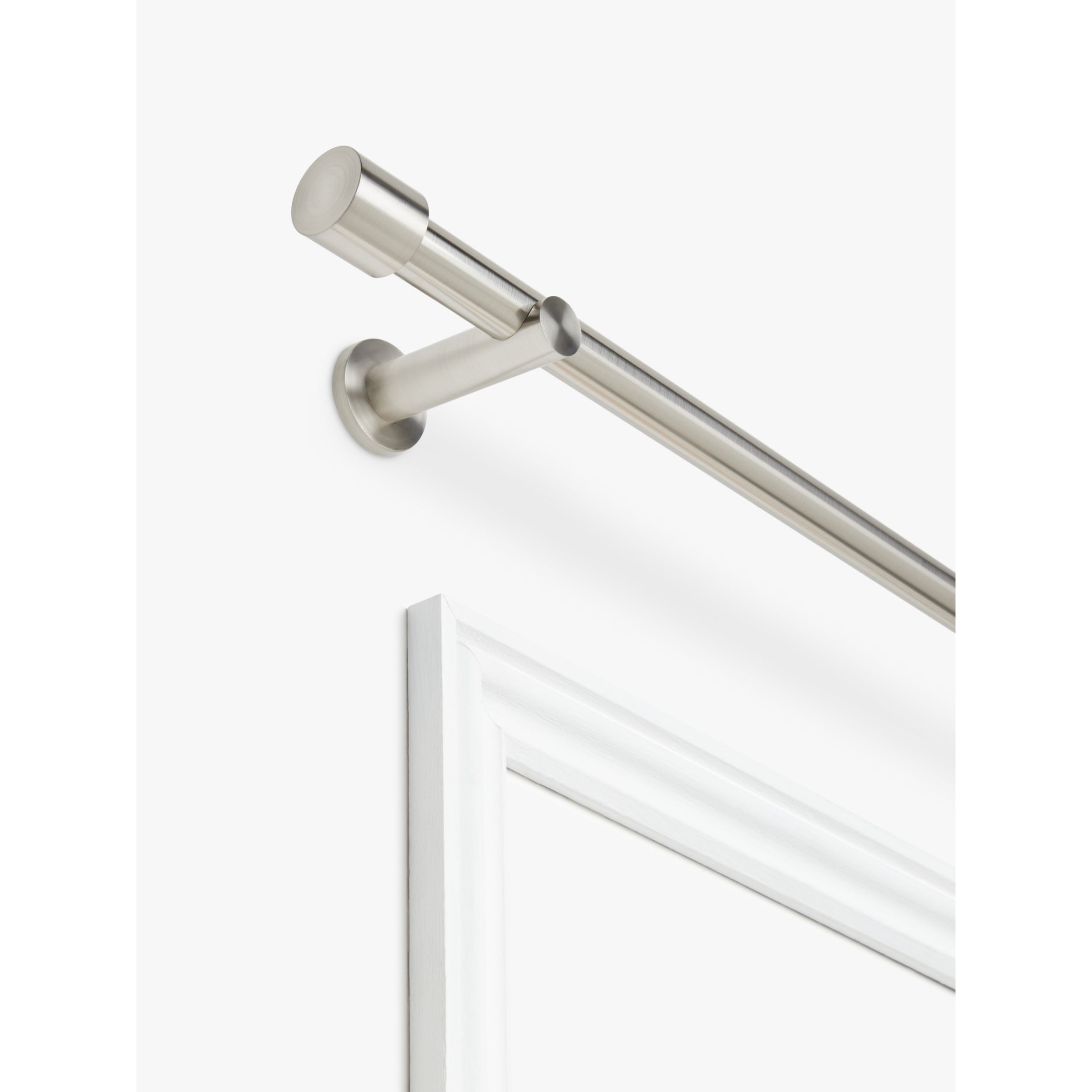 John Lewis Fixed Eyelet Curtain Pole Kit with Stud Finial, Dia.28mm