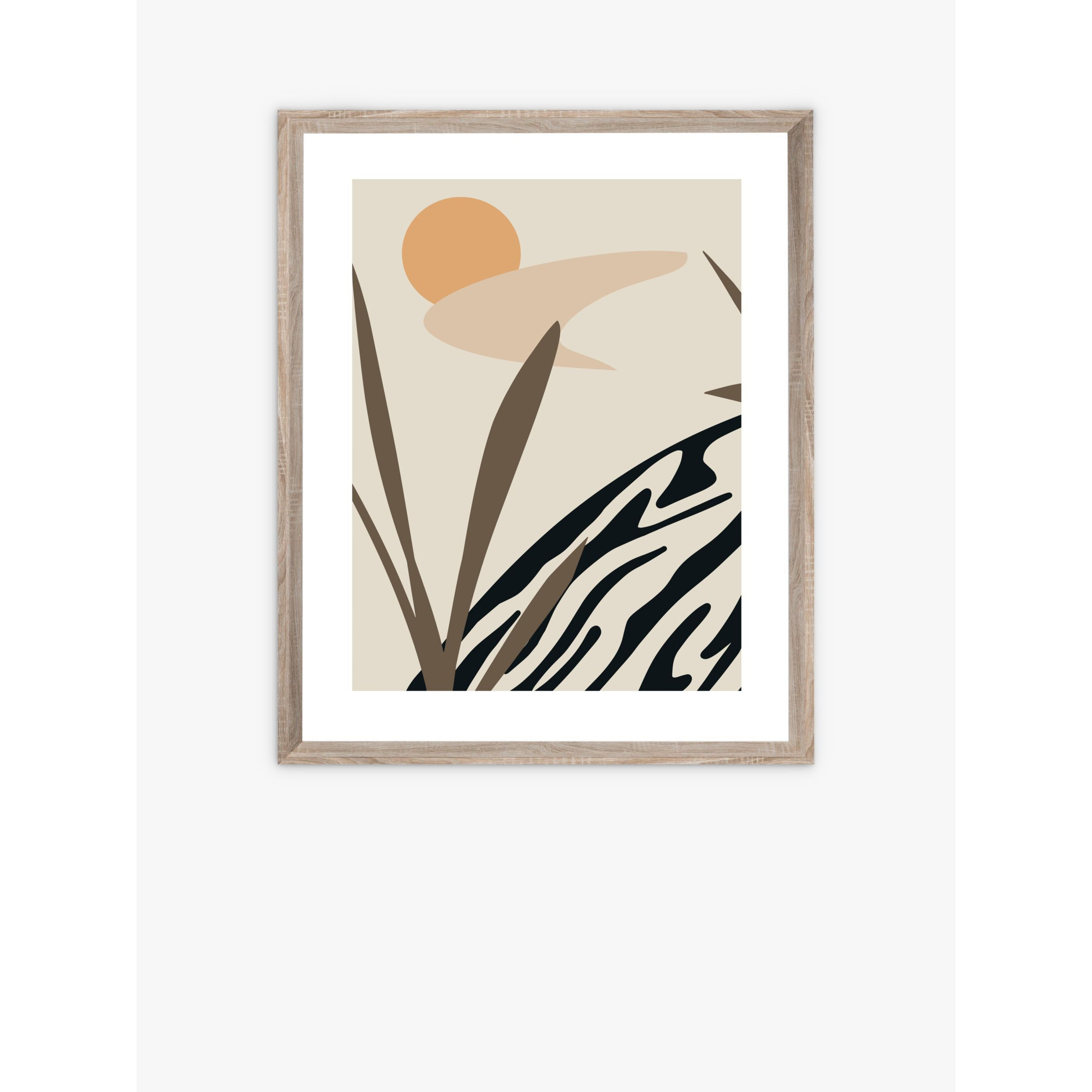 Botanical Scandi Framed Print, 57 x 47cm, Brown - image 1