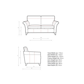 John Lewis Charlotte High Back Medium 2 Seater Leather Sofa, Dark Leg - thumbnail 2