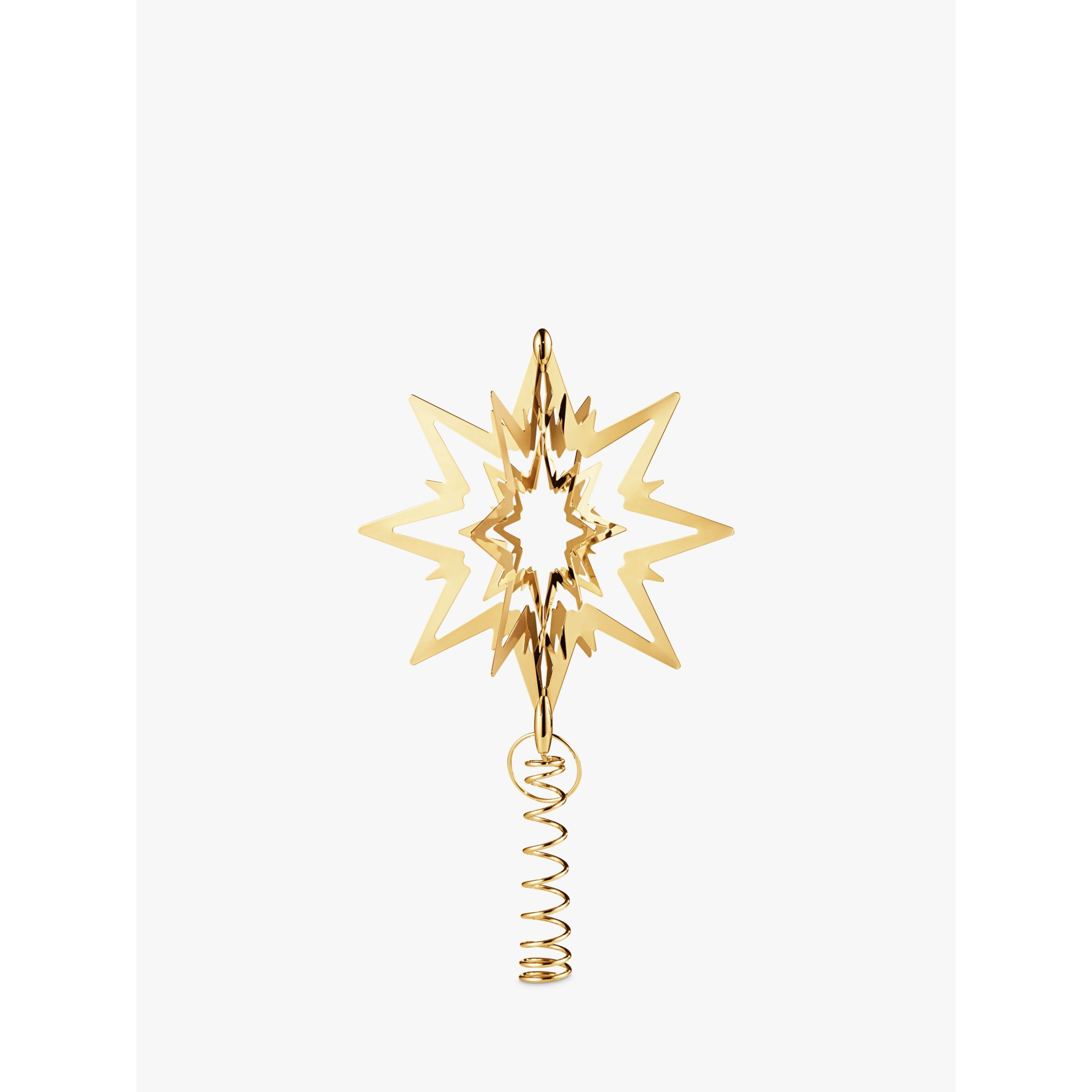 Georg Jensen Gold-Plated Star Christmas Tree Top Decoration, Small - image 1