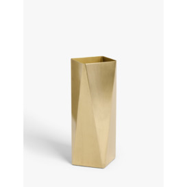 John Lewis ANYDAY Faceted Vase, H23cm, Gold