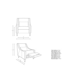 John Lewis Swept Motion Leather Armchair with Footrest Mechanism, Dark Leg - thumbnail 2