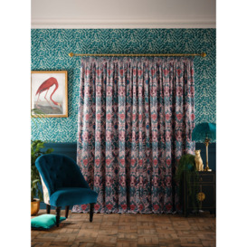 Emma J Shipley Amazon Pair Lined Pencil Pleat Velvet Curtains, Pink - thumbnail 4
