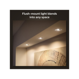 Philips Hue White Ambiance Milliskin GU10 LED Recessed Smart Spotlights with Bluetooth, Set of 3 - thumbnail 2