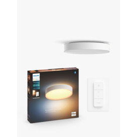 Philips Hue Devere LED Opaque Flush Ceiling Light, White
