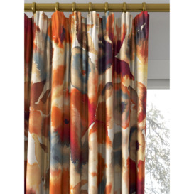 Harlequin Flores Made to Measure Curtains or Roman Blind, Rust/Ruby/Blue - thumbnail 2