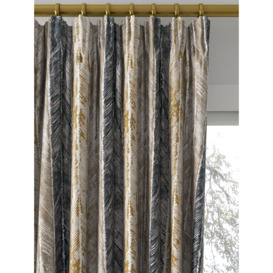 Harlequin Walchia Made to Measure Curtains or Roman Blind, Charcoal/Mocha/Brass - thumbnail 2
