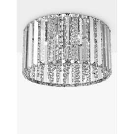 Impex Diore Crystal Flush Ceiling Light, Small, Chrome - thumbnail 2