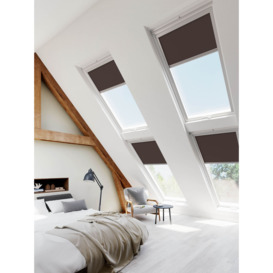 John Lewis Blackout Skylight Blind with Silver Frame, Brown - thumbnail 2