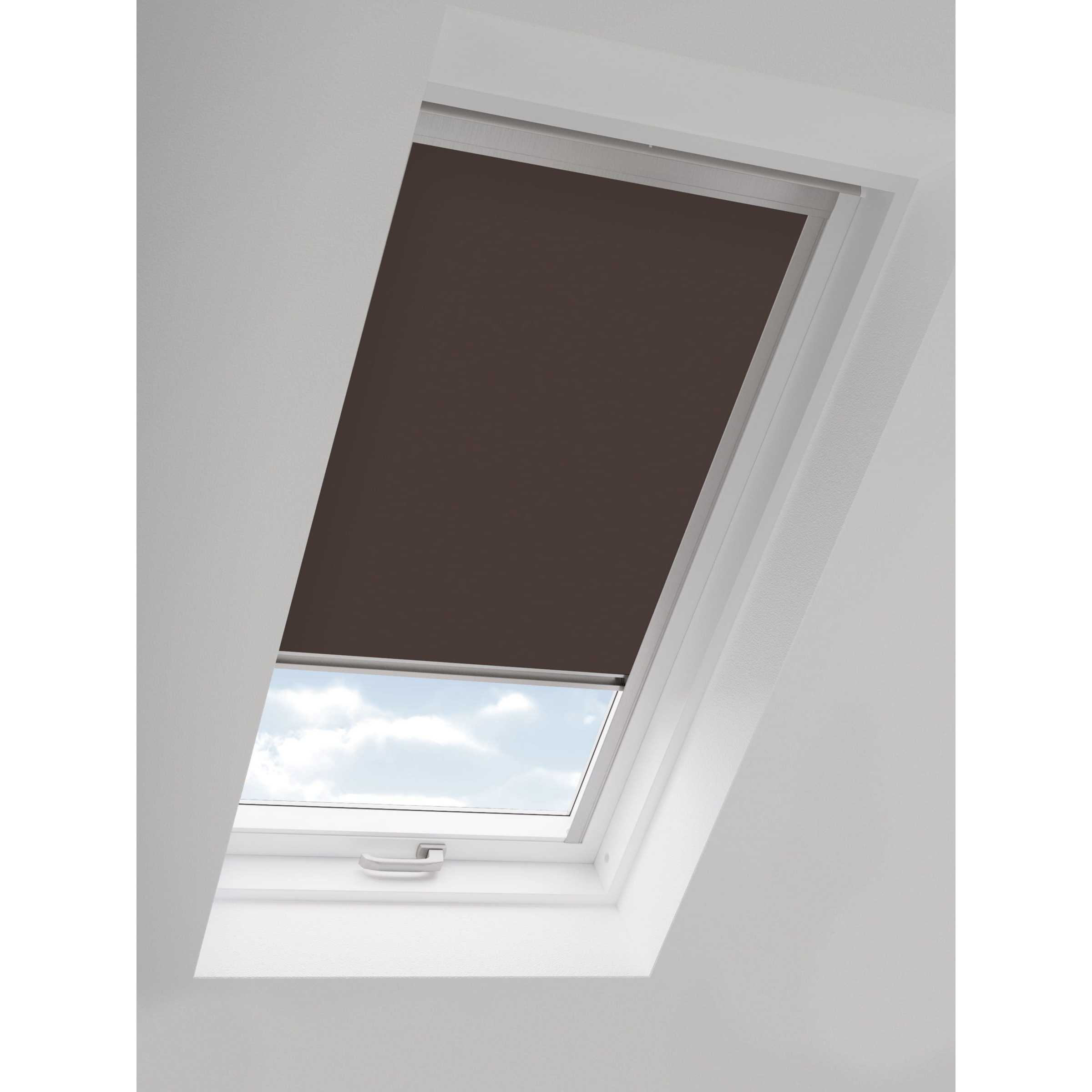 John Lewis Blackout Skylight Blind with Silver Frame, Brown - image 1