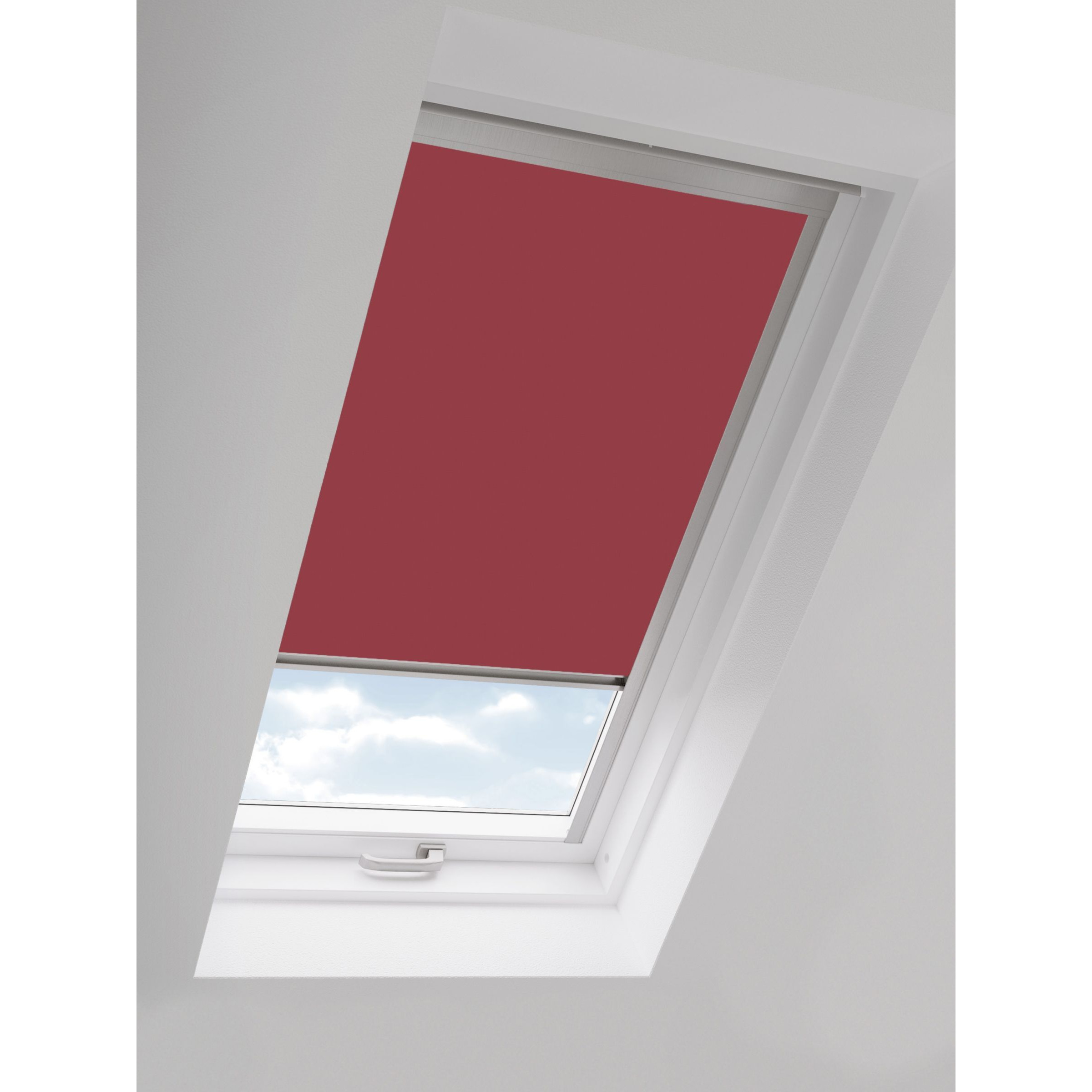 John Lewis Blackout Skylight Blind with Silver Frame, Red - image 1