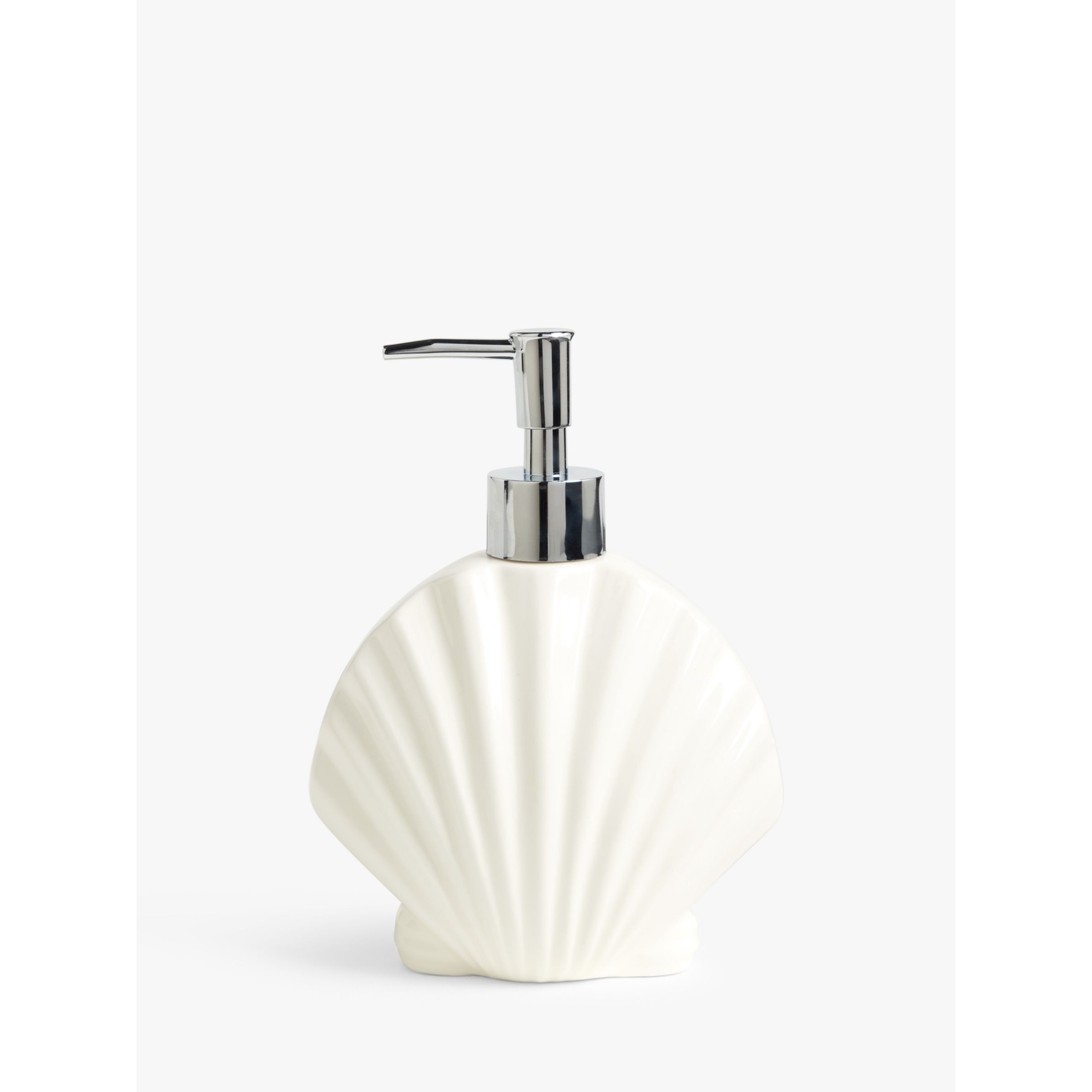 John Lewis ANYDAY Seashell Soap Pump, White - image 1