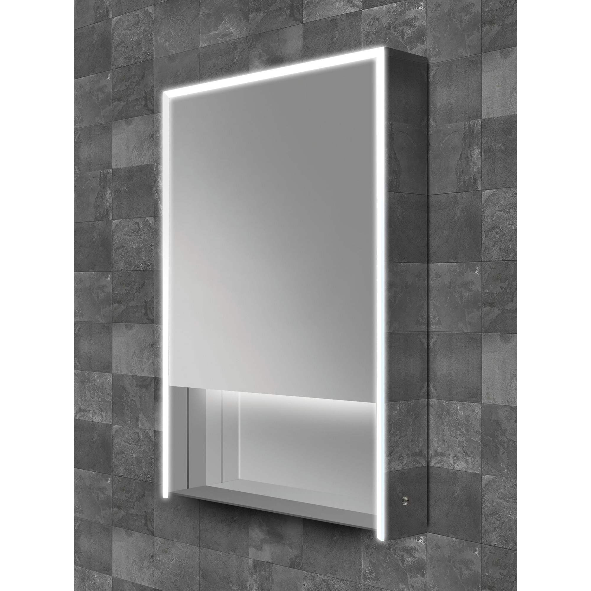John Lewis Shelf Single Mirrored and Illuminated Bathroom Cabinet - image 1