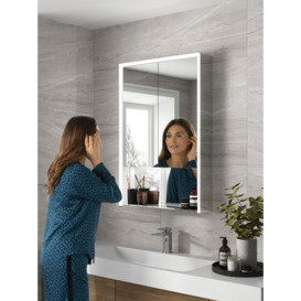 John Lewis Shelf Double Mirrored and Illuminated Bathroom Cabinet - thumbnail 2