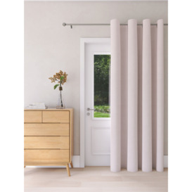 John Lewis Textured Weave Recycled Polyester Thermal Lined Eyelet Door Curtain - thumbnail 1