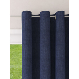 John Lewis Textured Weave Recycled Polyester Thermal Lined Eyelet Door Curtain - thumbnail 2
