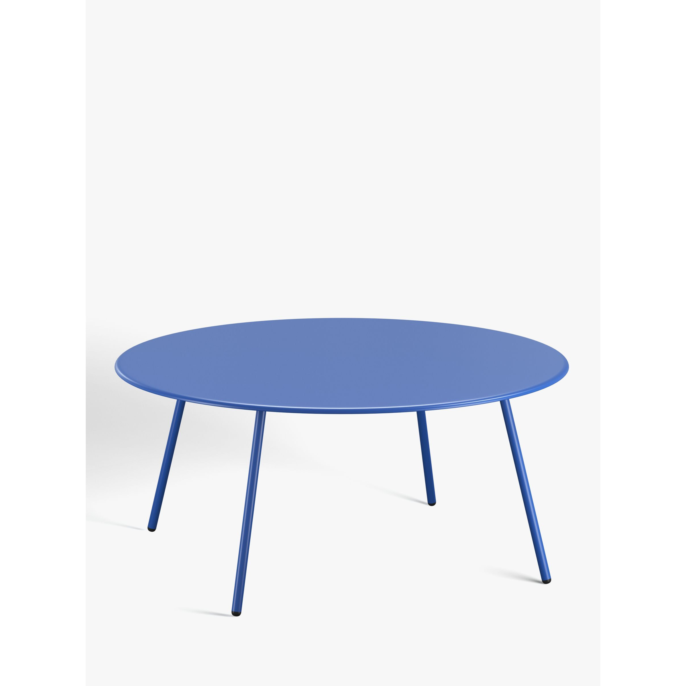 John Lewis ANYDAY Brights 4-Seater Metal Round Garden Dining Table, 100cm, Estate Blue - image 1