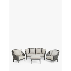 John Lewis Chunky Weave 2-Seater Garden Sofa, Grey