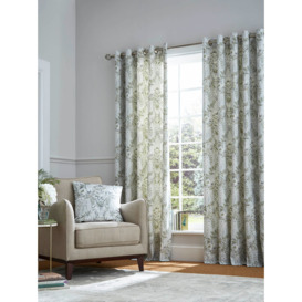 Laura Ashley Parterre Pair Lined Eyelet Curtains