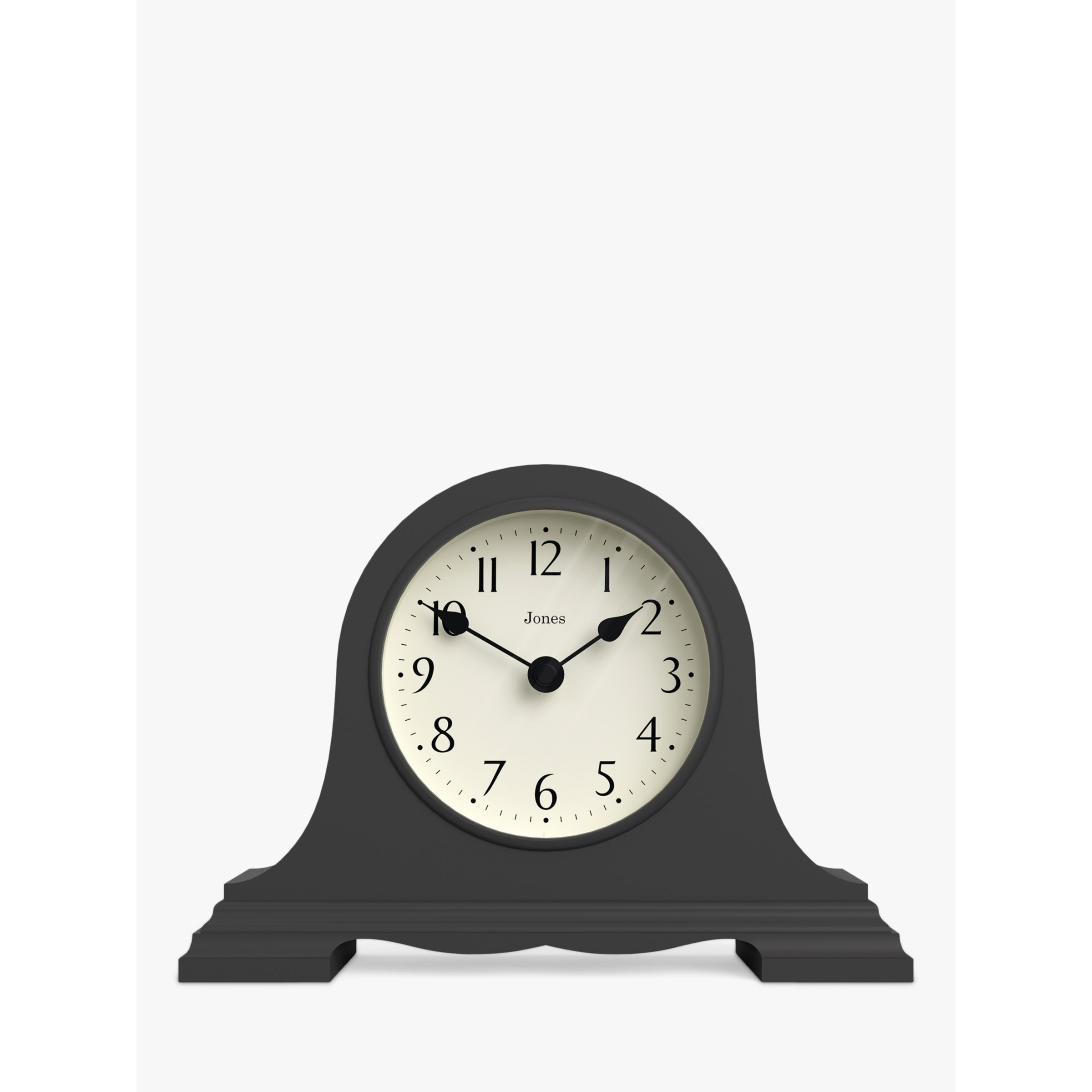 Jones Clocks Speakeasy Analogue Mantel Clock, Blizzard Grey - image 1