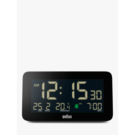 Braun BC10 LCD Digital Alarm Clock, Black