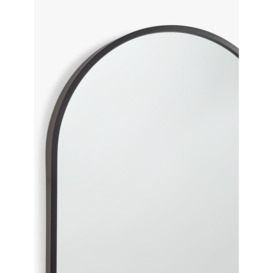 John Lewis ANYDAY Thin Metal Frame Lozenge Wall Mirror, 120 x 30cm, Black - thumbnail 2