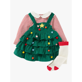 green emerald velvet dress Layered Tulle Dress-Green Christmas Tree main image 1