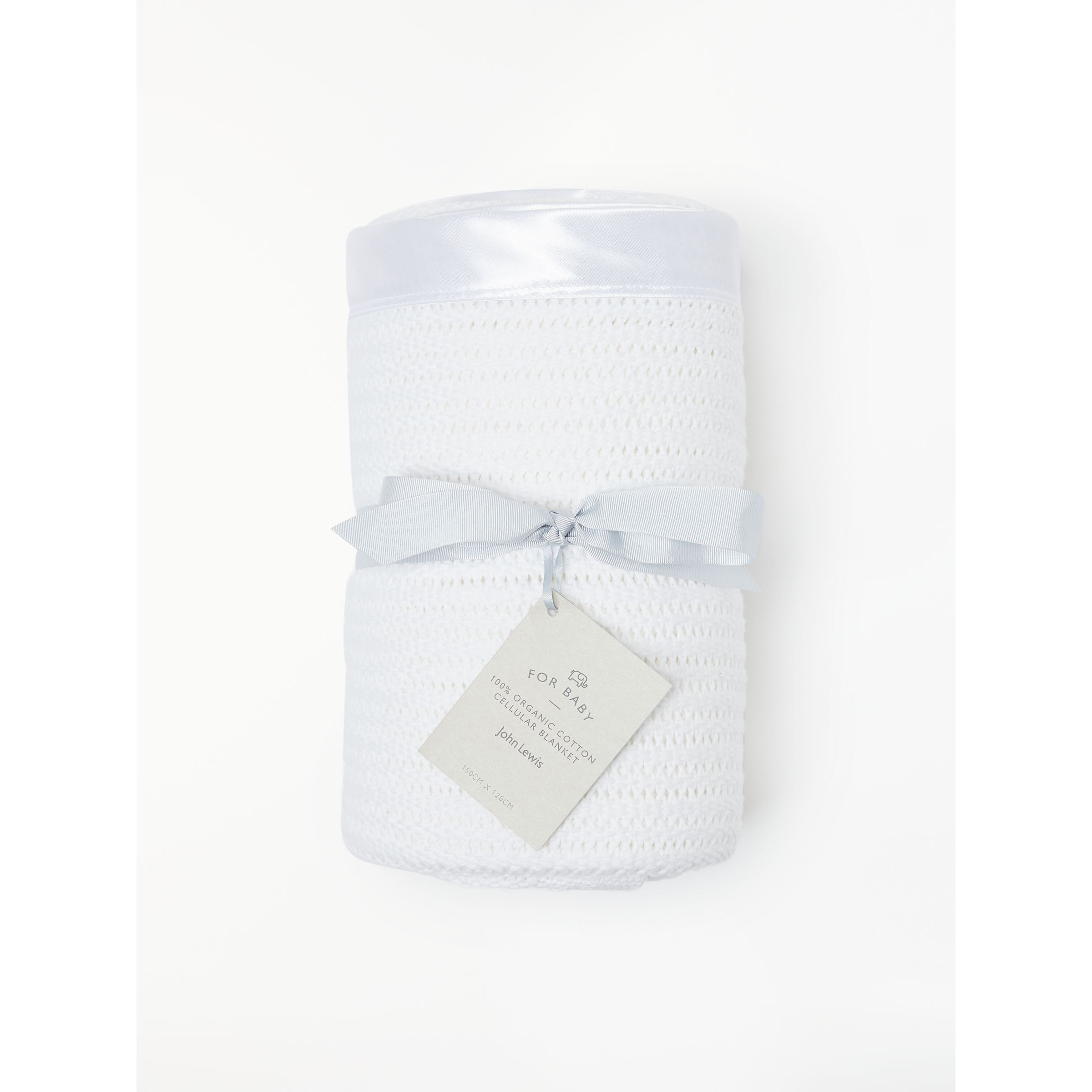 John Lewis Baby GOTS Organic Cotton Cellular Cotbed Blanket, 120 x 100cm - image 1