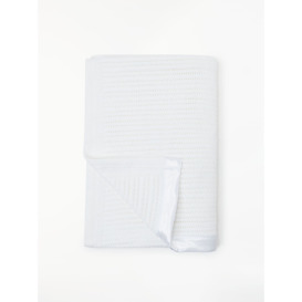 John Lewis Baby GOTS Organic Cotton Cellular Cotbed Blanket, 120 x 100cm - thumbnail 2