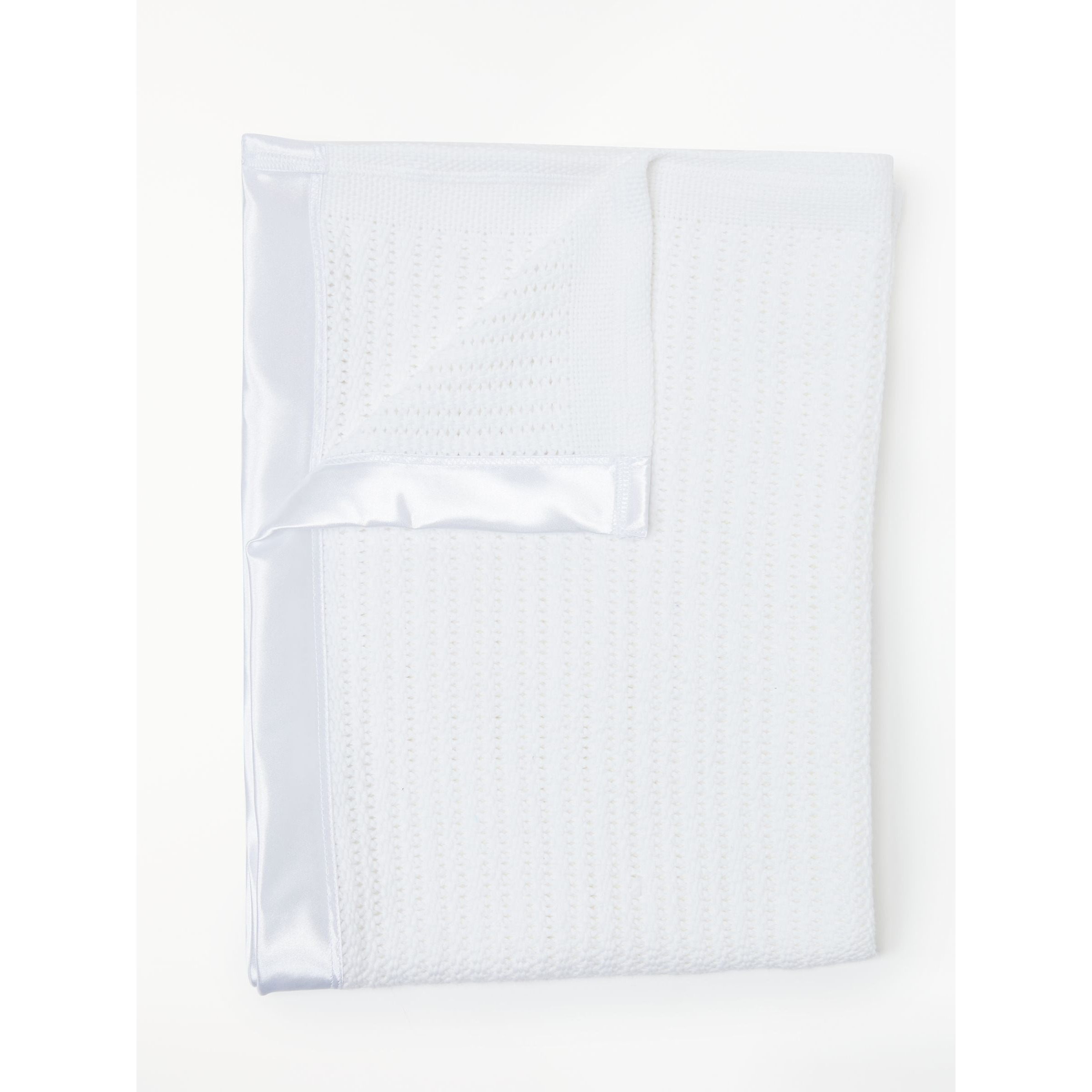 John Lewis Baby GOTS Organic Cotton Cellular Pram Blanket, 90 x 70cm - image 1