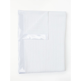 John Lewis Baby GOTS Organic Cotton Cellular Pram Blanket, 90 x 70cm - thumbnail 1