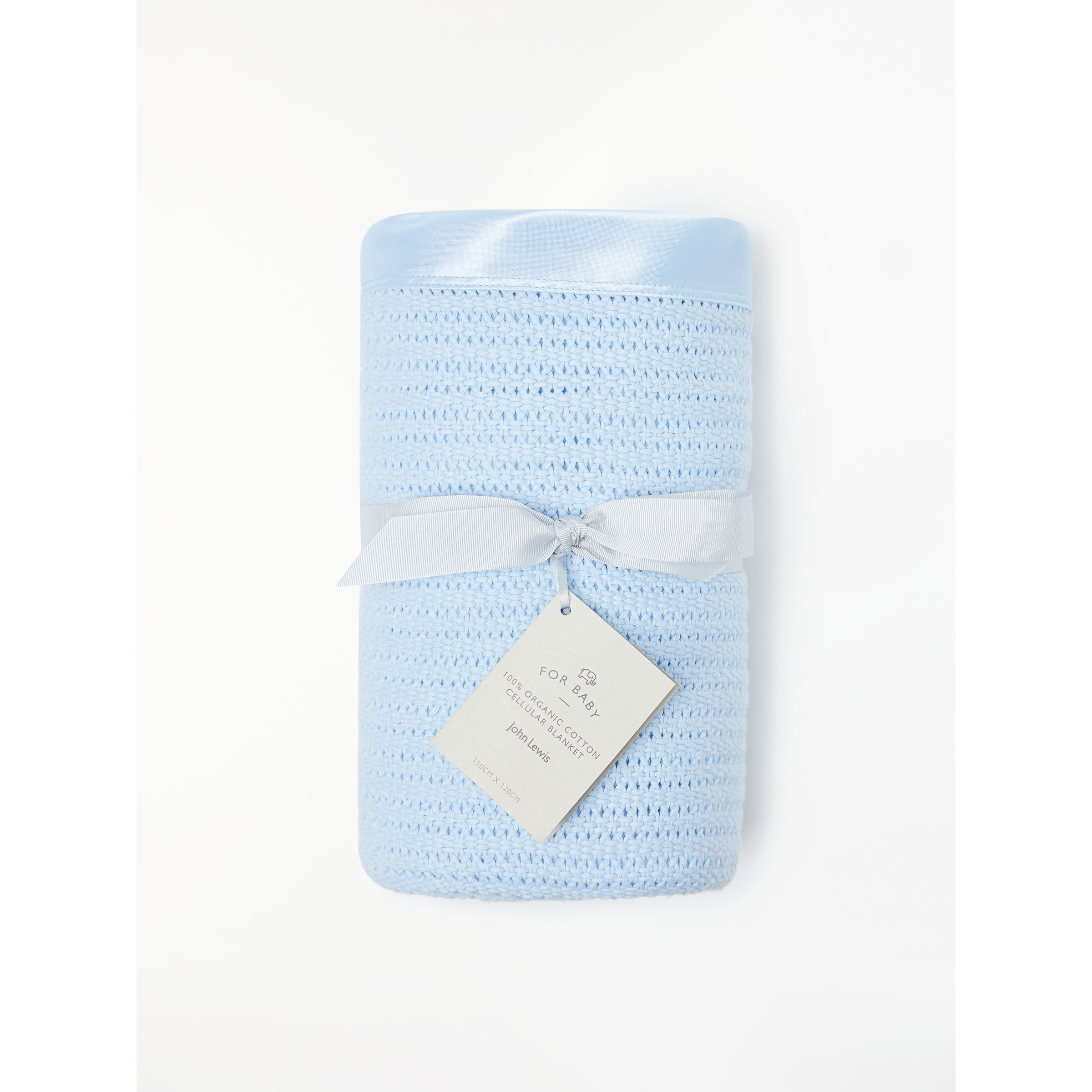 John Lewis Baby GOTS Organic Cotton Cellular Cotbed Blanket, 120 x 100cm - image 1