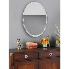 Laura Ashley Marcella Oval Glass Wall Mirror, 80 x 53cm, Clear - thumbnail 1