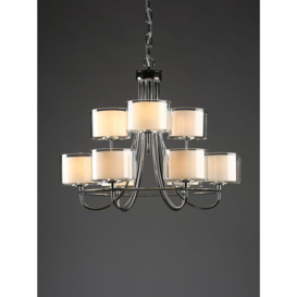 Laura Ashley Southwell 9 Arm Chandelier Ceiling Light, Polished Nickel - thumbnail 1