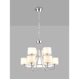 Laura Ashley Southwell 9 Arm Chandelier Ceiling Light, Polished Nickel - thumbnail 3