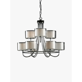 Laura Ashley Southwell 9 Arm Chandelier Ceiling Light, Polished Nickel - thumbnail 2
