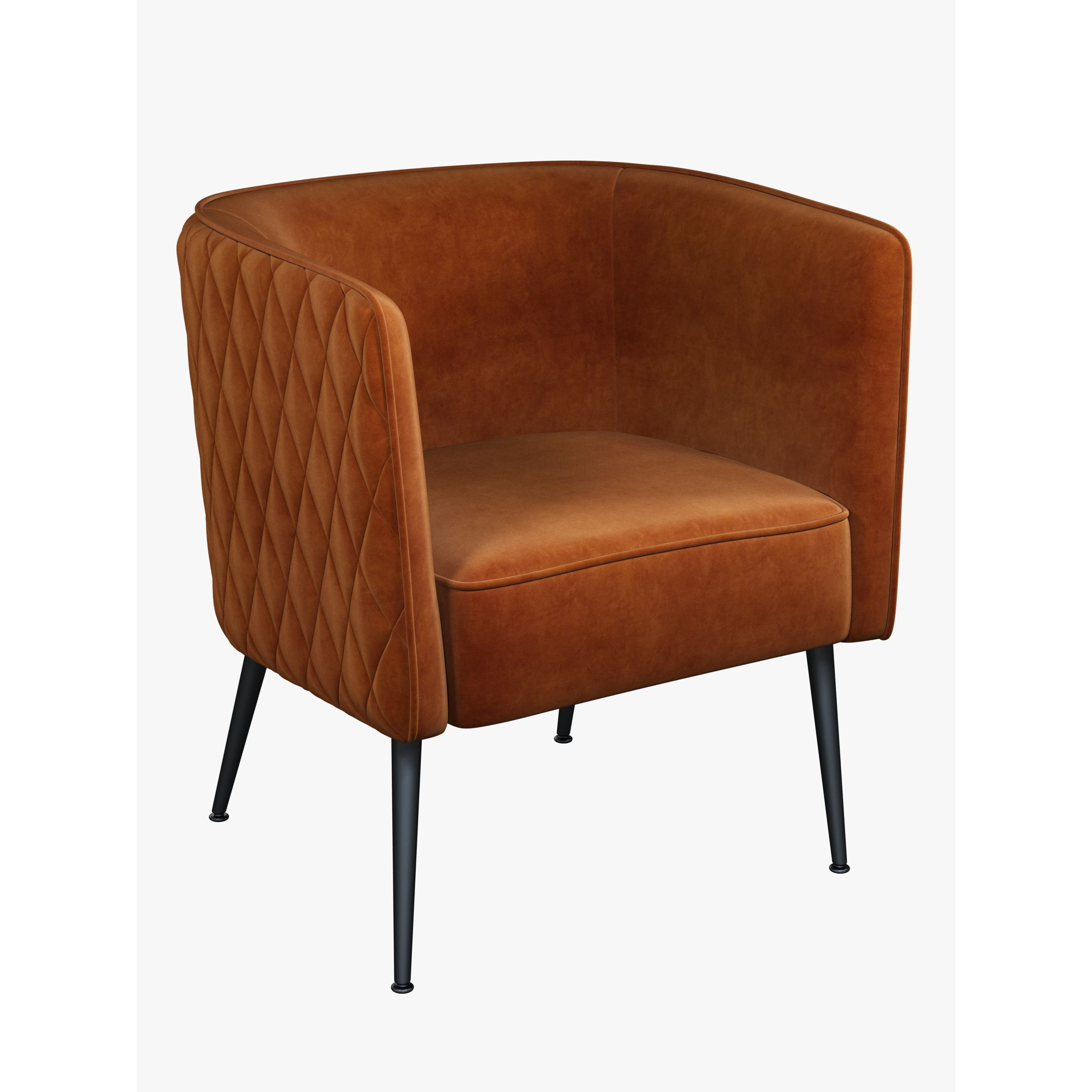 John Lewis ANYDAY Coupe Chair, Black Metal Leg