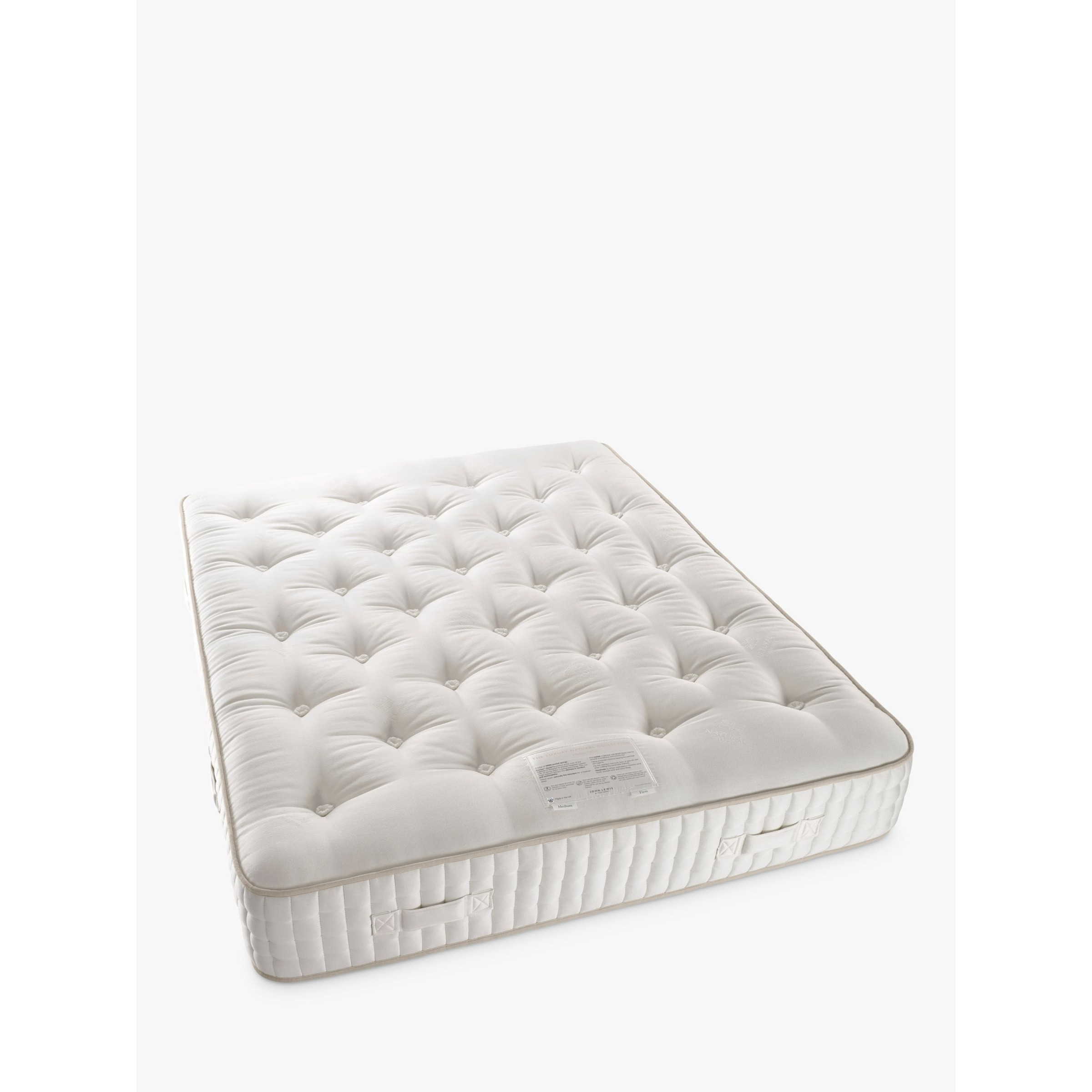 John Lewis Luxury Natural Collection Mohair 14000, Super King Size, Firmer Tension Pocket Spring Mattress