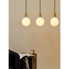 Tala Linear Bar Triple Pendant Ceiling Light with Sphere IV LED Bulbs, White - thumbnail 2