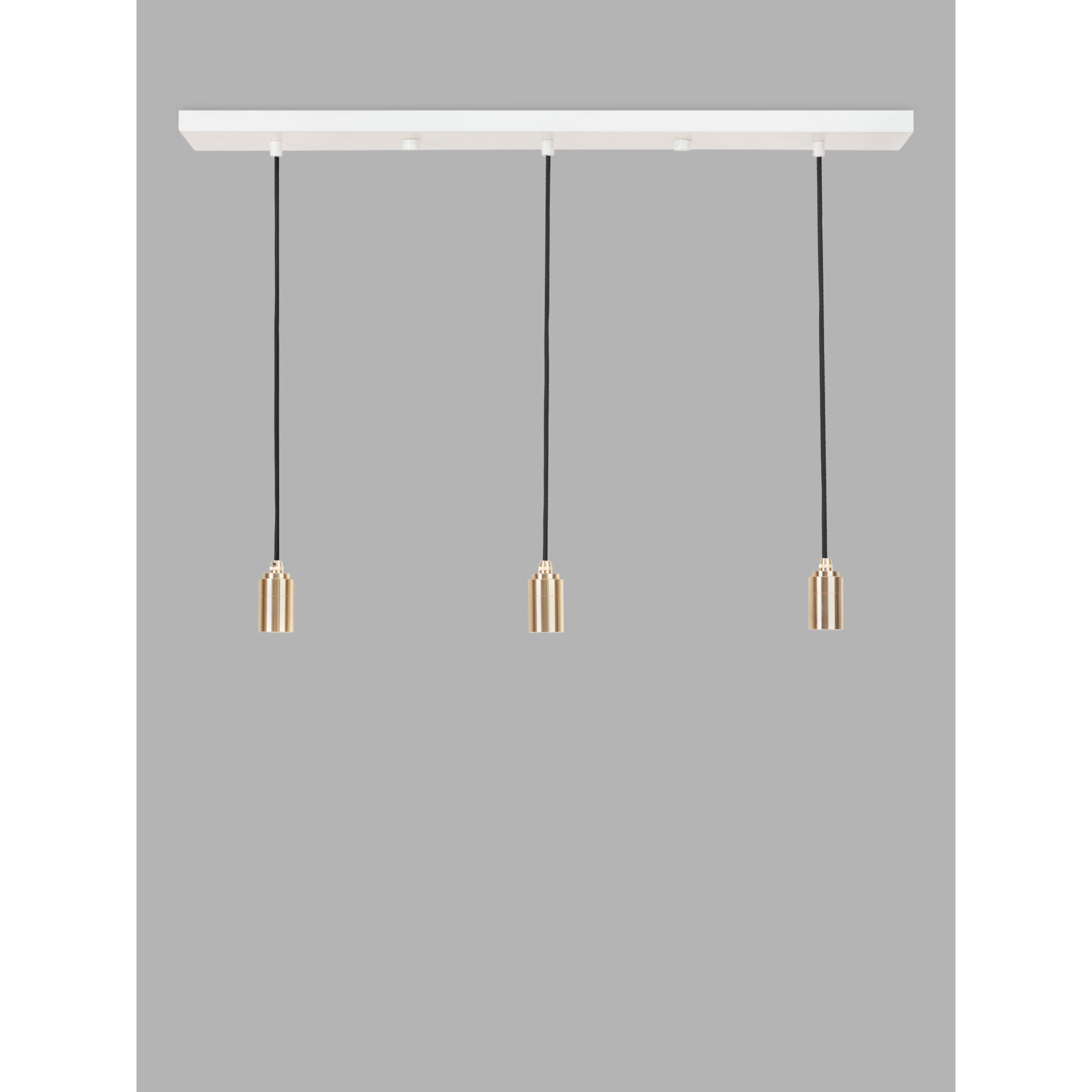 Tala Linear Bar Triple Pendant Ceiling Light with Voronoi II LED Bulbs, White - image 1