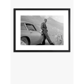 Sean Connery & Aston Martin Framed Photographic Print & Mount, 65.5 x 85.5cm, Black/White - thumbnail 1