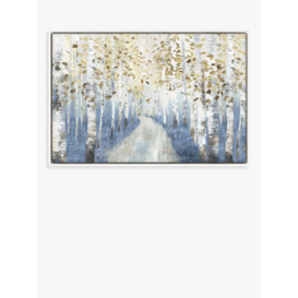 Allison Pearce - 'New Path I' Framed Canvas Print, 64 x 94cm, Blue/Multi