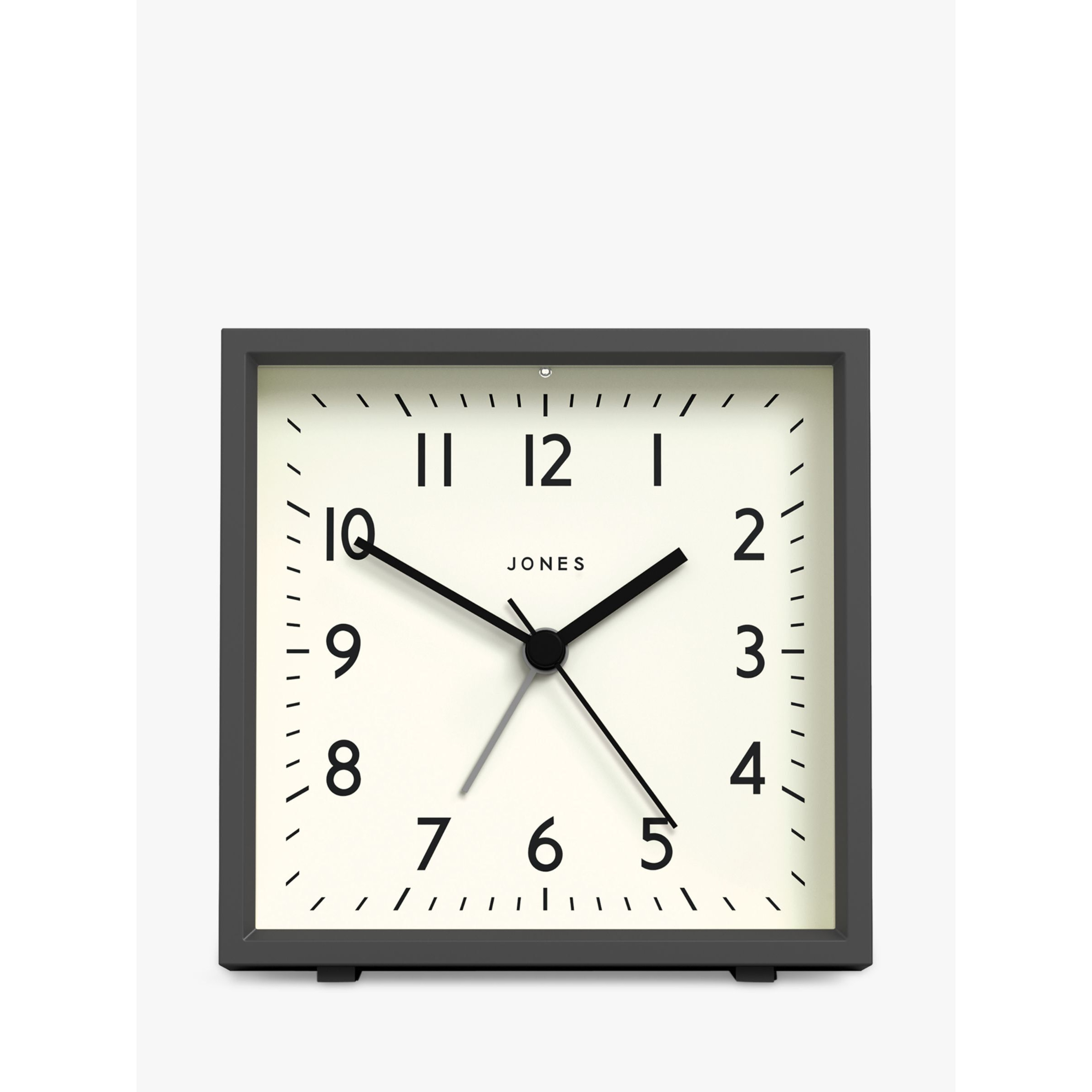Jones Clocks Disc Square Analogue Alarm Clock - image 1