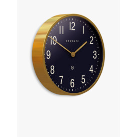 Newgate Clocks Mr Edwards Analogue Wall Clock, 44.5cm, Petrol Blue/Brass - thumbnail 2