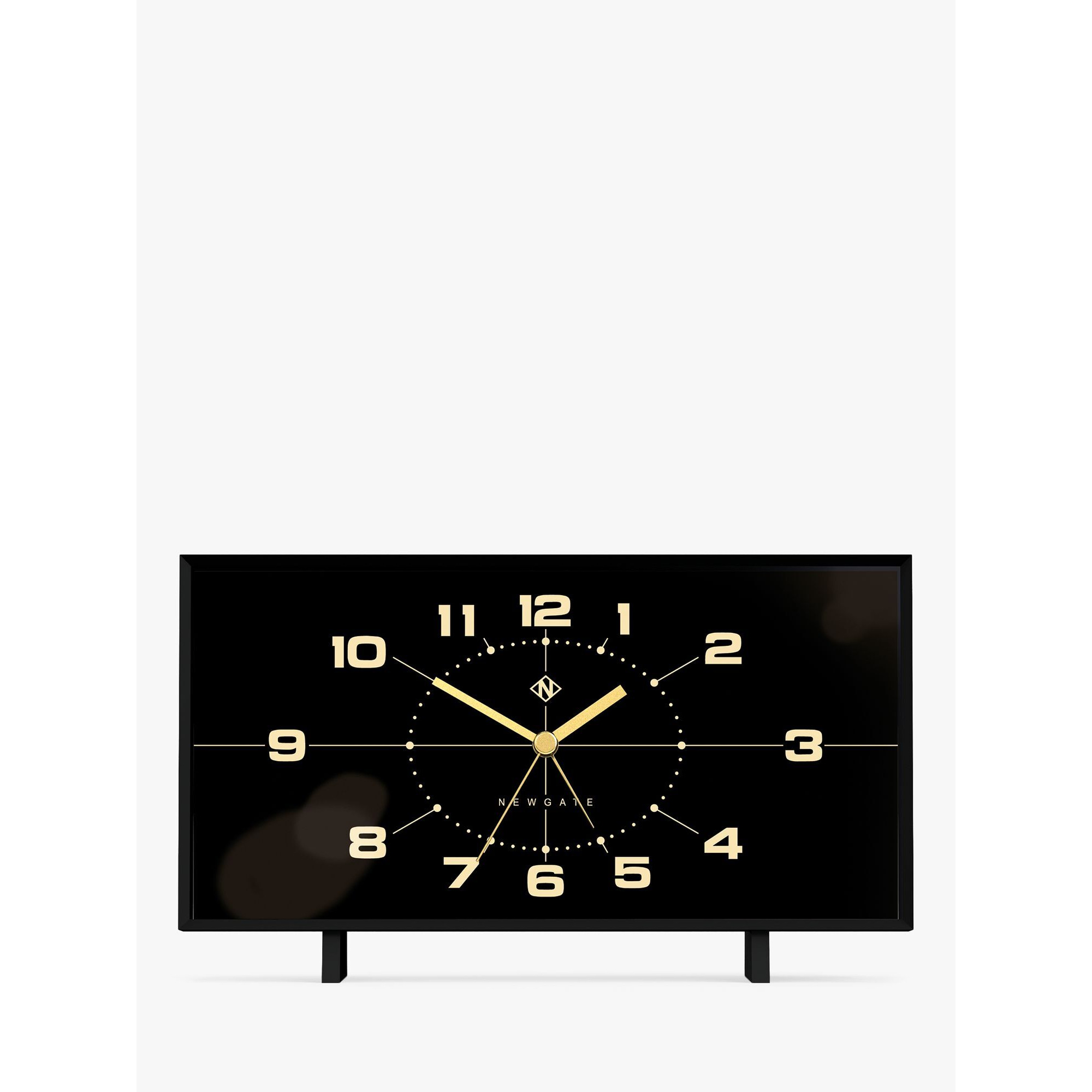 Newgate Clocks Wideboy Retro Silent Sweep Analogue Alarm Mantel Clock, 20.5cm - image 1