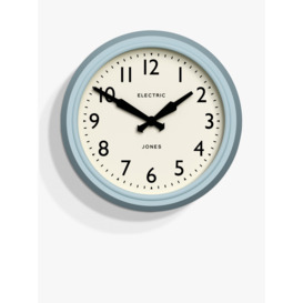 Jones Clocks Telecom Wall Clock, 30cm, Clear Blue - thumbnail 1