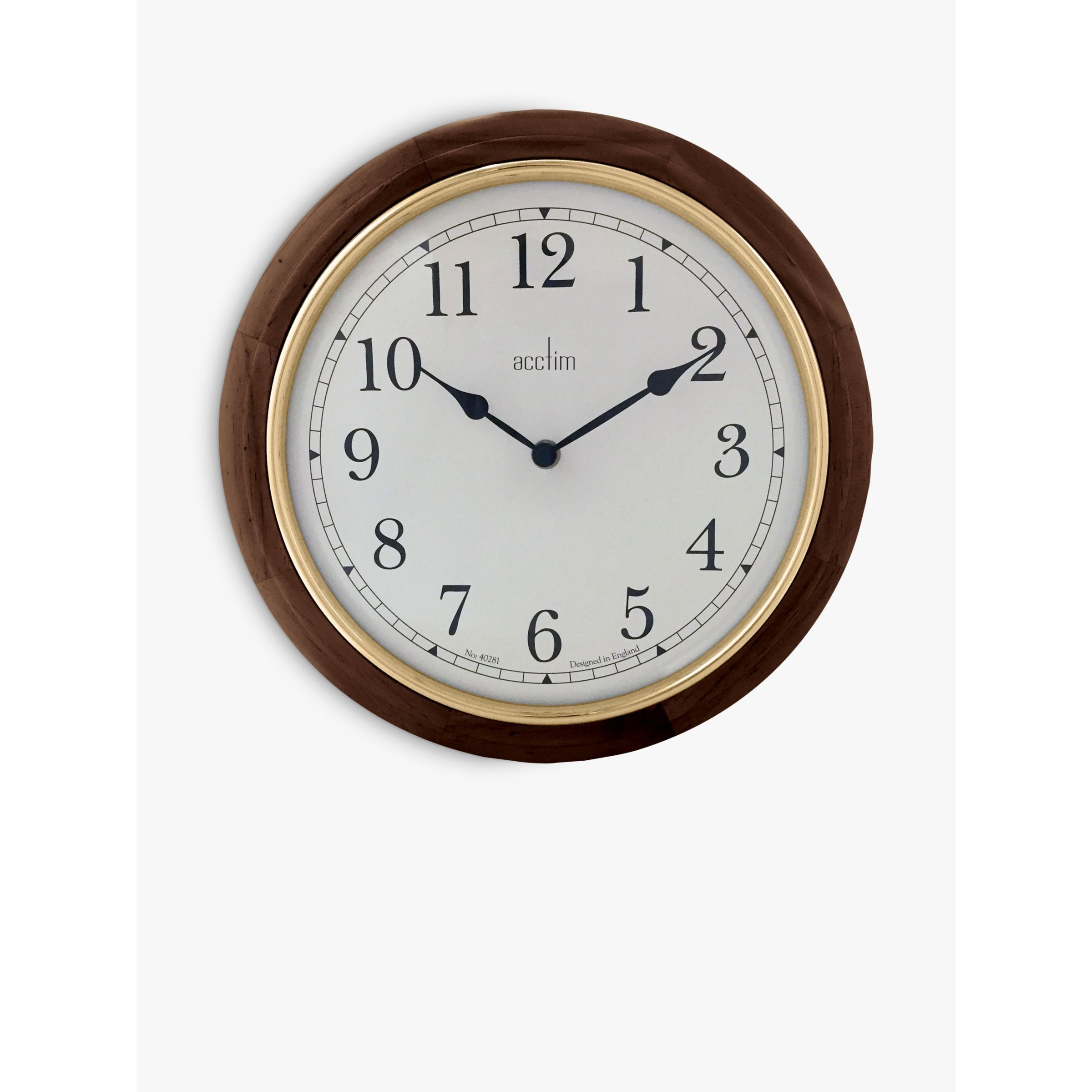 Acctim Winchester Oak Wood Analogue Quartz Wall Clock, 31cm, Oak - image 1