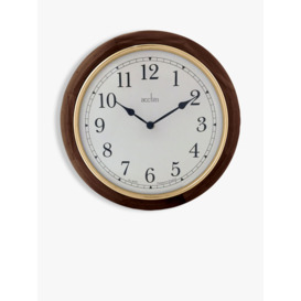 Acctim Winchester Oak Wood Analogue Quartz Wall Clock, 31cm, Oak - thumbnail 2