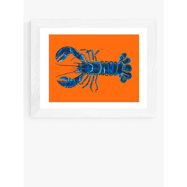 EAST END PRINTS Alice Straker 'Lobster on Orange' Framed Print