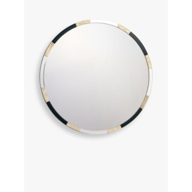 Där Gadany Round Wall Mirror, 80cm, Gold/Black - thumbnail 1
